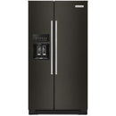  KitchenAid 24.8 cu ft. Side-by-Side Refrigerator with Water and Ice Dispenser KRSF705HBS IMAGE 1