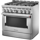  KitchenAid 36-inch Freestanding Gas Range with Even-Heat™ True Convection KFGC506JSS IMAGE 2