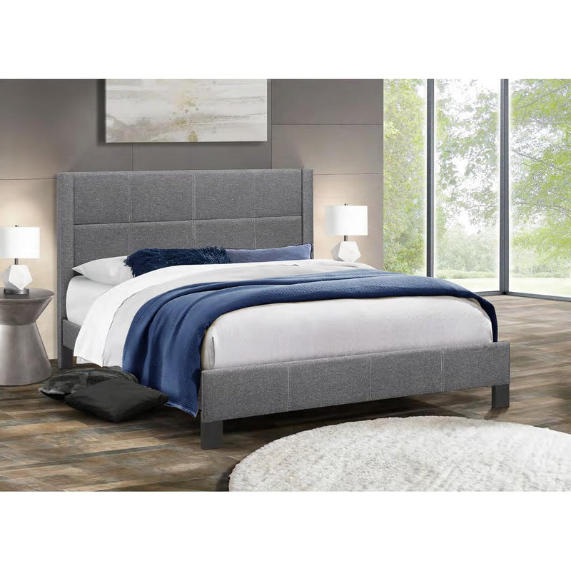 IFDC Queen Upholstered Platform Bed IF 5355 - 60 IMAGE 1