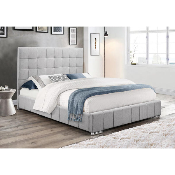 IFDC Queen Upholstered Platform Bed IF 5780 - 60 IMAGE 1