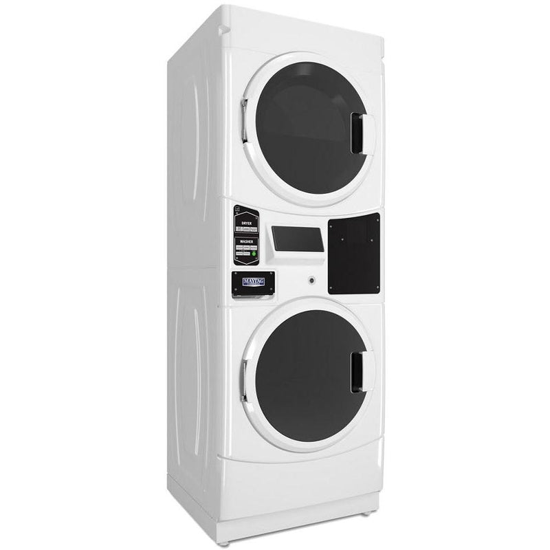 Maytag Commercial Laundry Electric Stacked Washer and Dryers Commercial Laundry Center with Turbovent® Technology MLE22PRAZW IMAGE 3