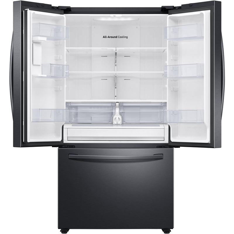  Samsung 36-inch, 28 cu.ft. Freestanding French 3-Door Refrigerator with Internal Water Dispenser RF28T5101SG/AA IMAGE 4