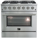  Forno Galiano Alta Qualita 36-inch Freestanding Gas Range with Convection Technology FFSGS6244-36 IMAGE 1