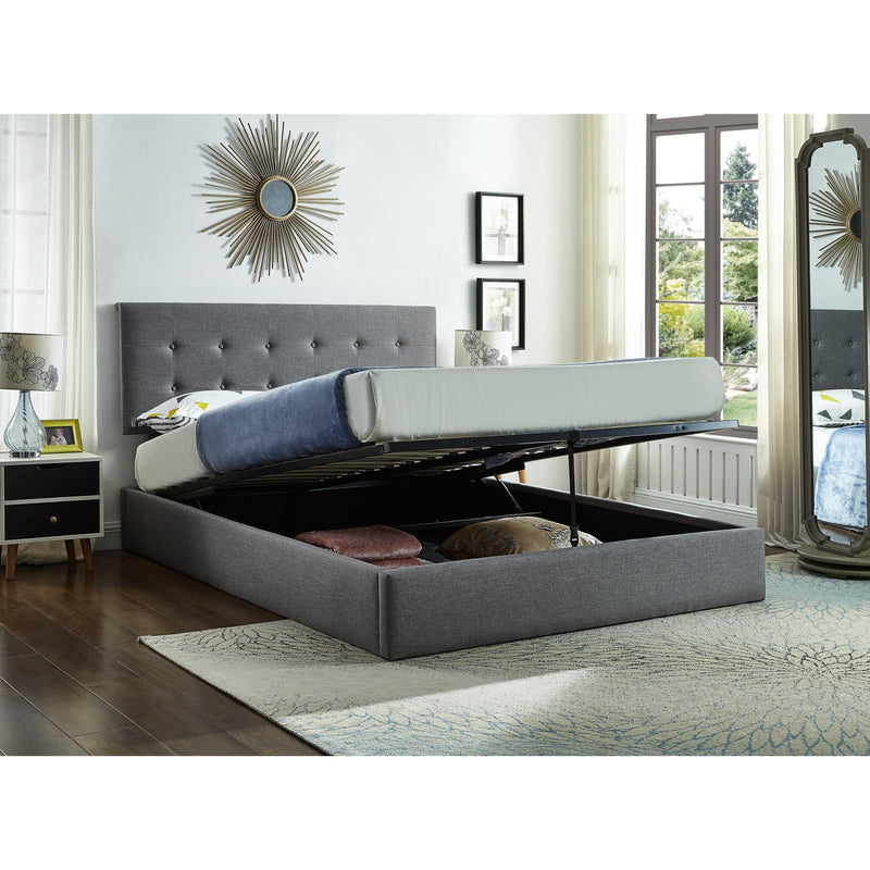 IFDC Full Upholstered Platform Bed with Storage IF 5445 - 54 IMAGE 2