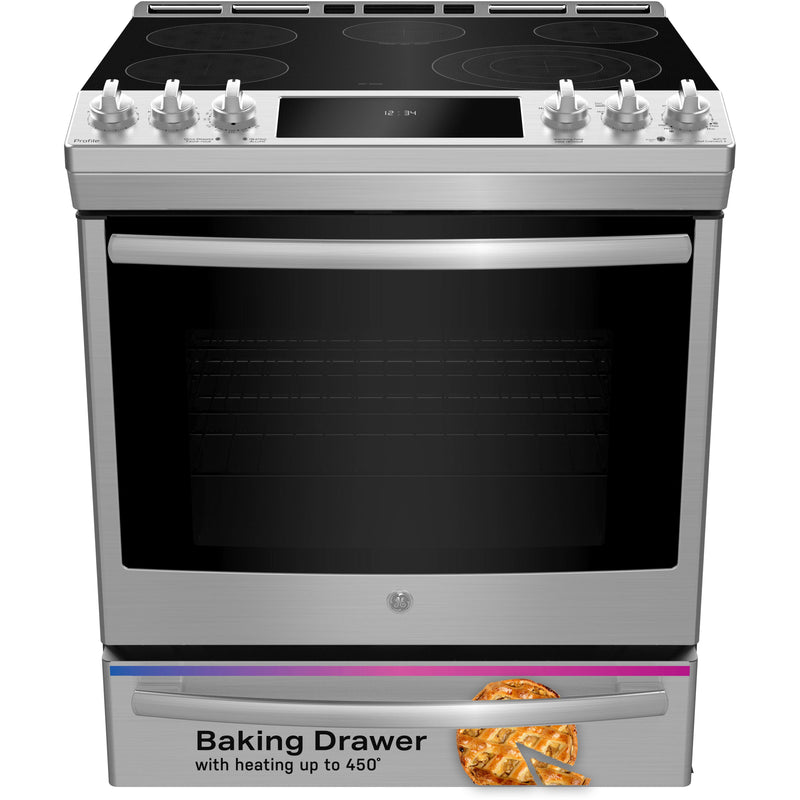 GE Profile 30-inch Slide-in Electric Range with True European Convection Technology PCS940YMFS IMAGE 6