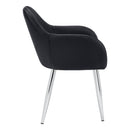 Monarch I 1191 Dining Chair - Black/Chrome IMAGE 4