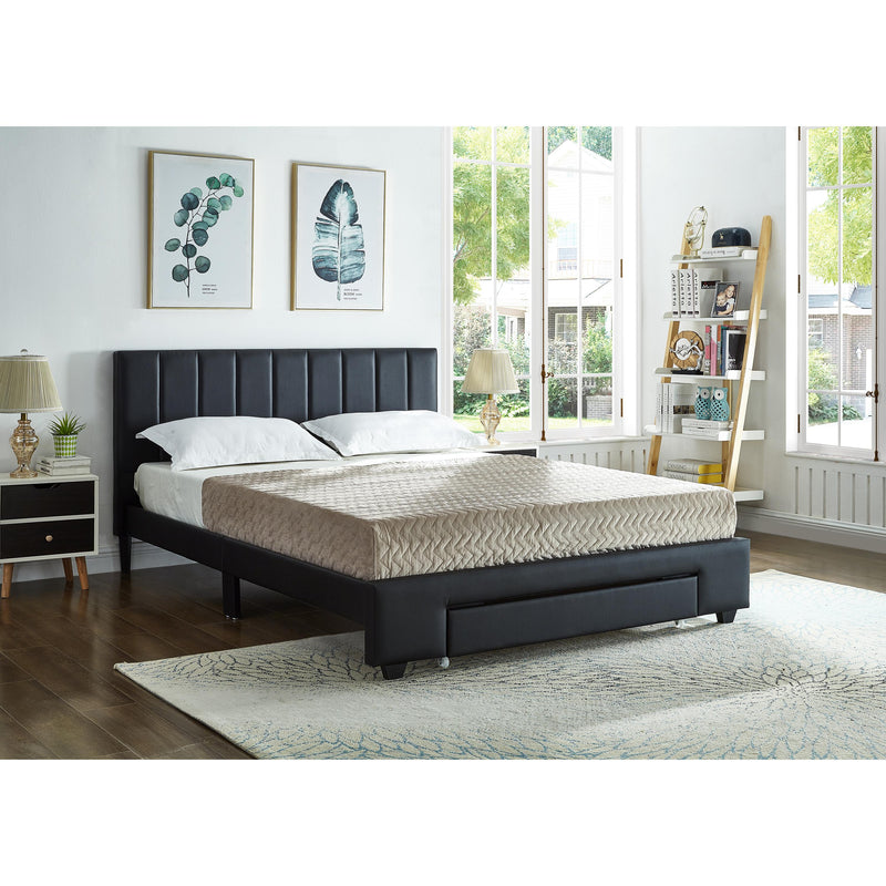 IFDC Full Upholstered Platform Bed with Storage IF 5480 - 54 IMAGE 1