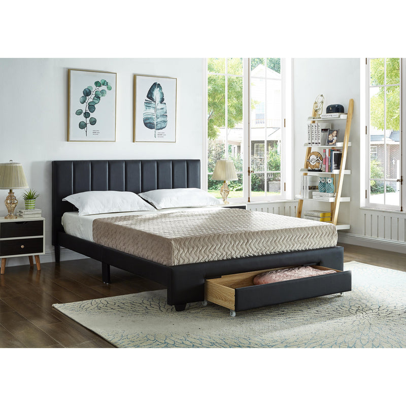IFDC Full Upholstered Platform Bed with Storage IF 5480 - 54 IMAGE 2