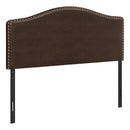 Monarch I 6010F Full Headboard - Brown Leather-Look IMAGE 1
