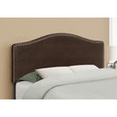 Monarch I 6010F Full Headboard - Brown Leather-Look IMAGE 2