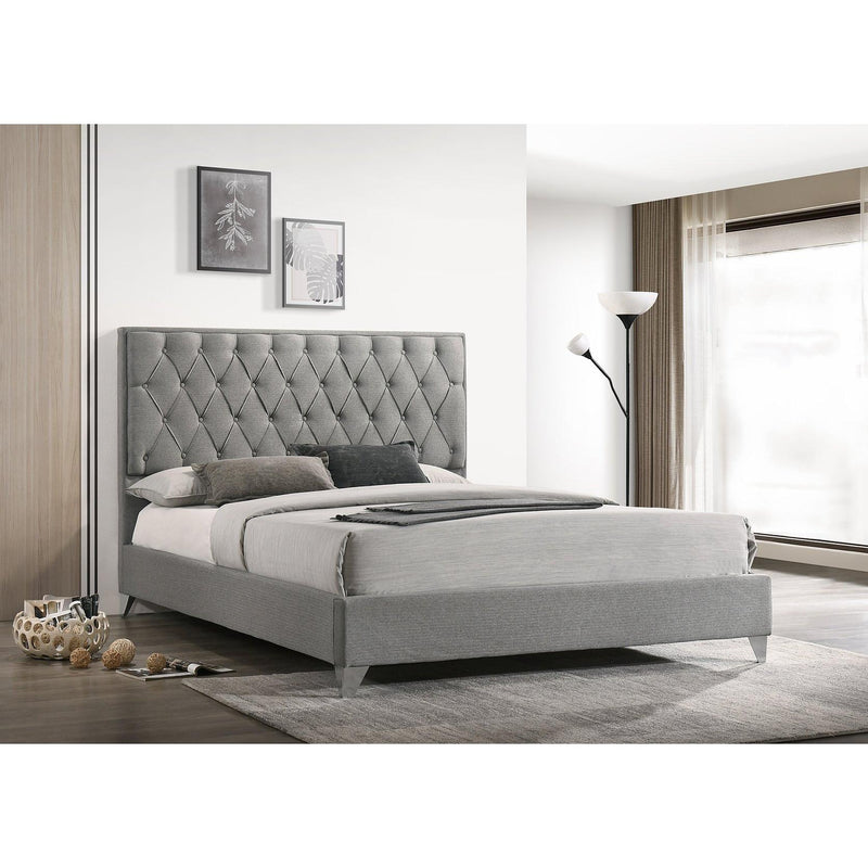 IFDC Queen Upholstered Platform Bed IF 5225 - 60 IMAGE 1