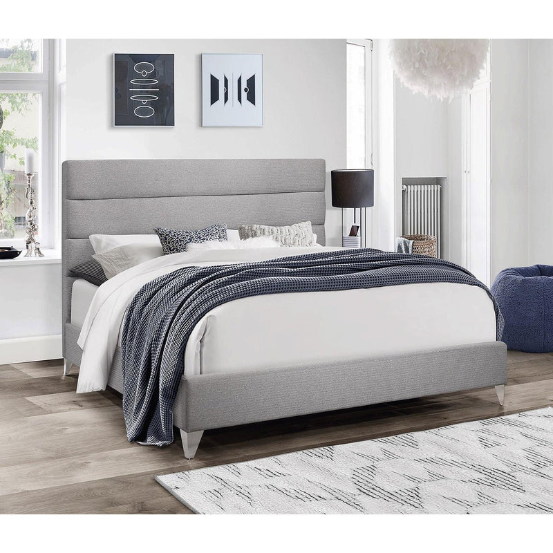 IFDC Queen Upholstered Platform Bed IF 5235 - 60 IMAGE 1