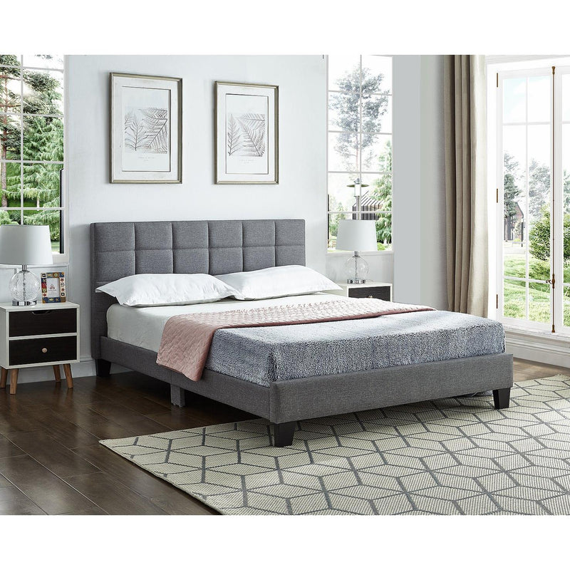 IFDC Queen Upholstered Platform Bed IF 5423 - 60 IMAGE 1