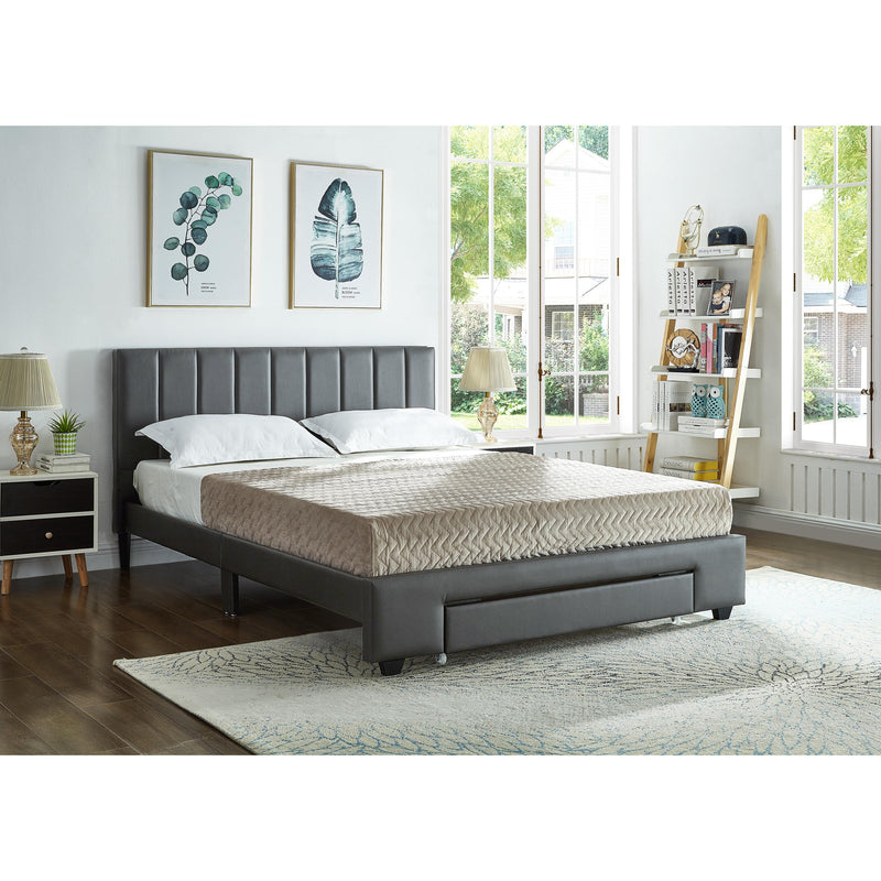 IFDC Full Upholstered Platform Bed with Storage IF 5481 - 54 IMAGE 1