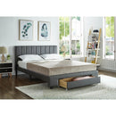 IFDC Full Upholstered Platform Bed with Storage IF 5481 - 54 IMAGE 2