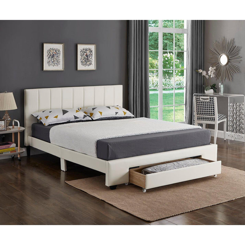 IFDC Full Upholstered Platform Bed with Storage IF 5482 - 54 IMAGE 2