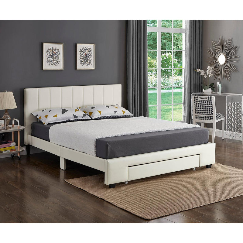 IFDC Queen Upholstered Platform Bed with Storage IF 5482 - 60 IMAGE 1