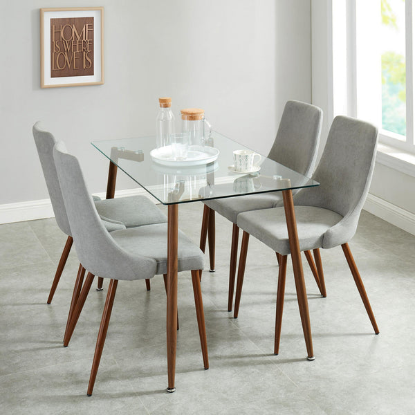 Worldwide Home Furnishings Abbot/Cora 5 pc Dinette 207-453/182GY IMAGE 1