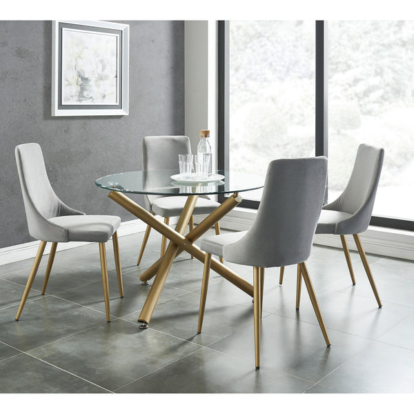 Worldwide Home Furnishings Carmilla 5 pc Dinette 207-353GD_GY IMAGE 1