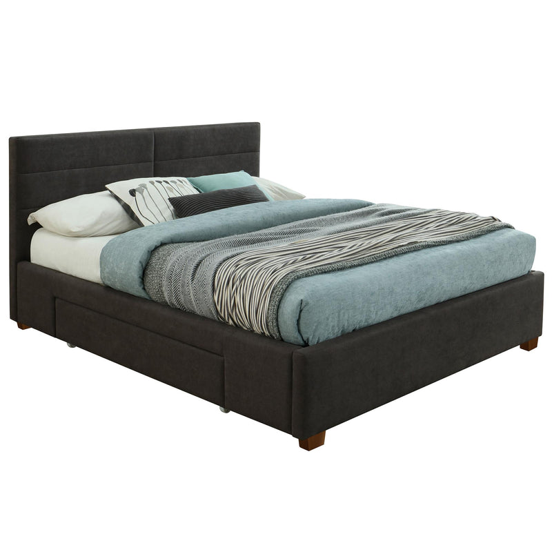 !nspire Emilio Queen Upholstered Platform Bed with Storage 101-633Q-CH IMAGE 1