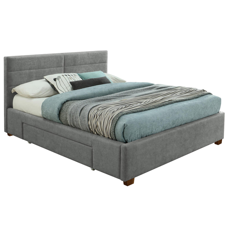 !nspire Emilio Queen Upholstered Platform Bed with Storage 101-633Q-LG IMAGE 1