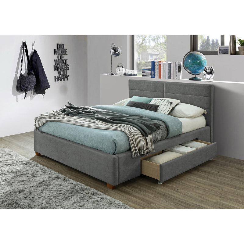 !nspire Emilio Queen Upholstered Platform Bed with Storage 101-633Q-LG IMAGE 2