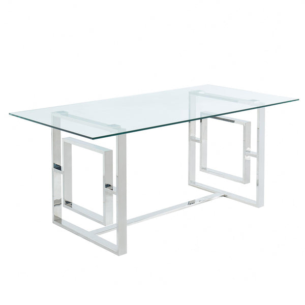 !nspire Eros Dining Table with Glass Top 201-482CH IMAGE 1