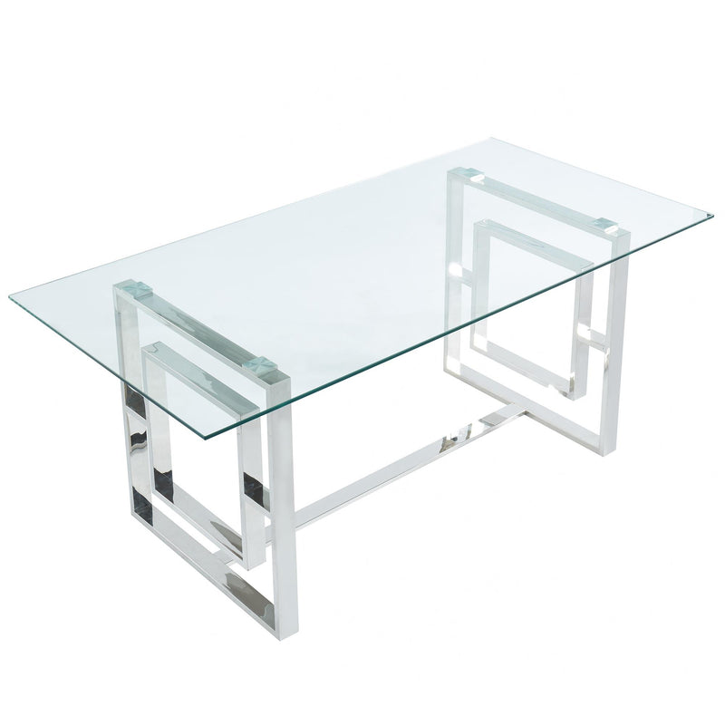 !nspire Eros Dining Table with Glass Top 201-482CH IMAGE 5