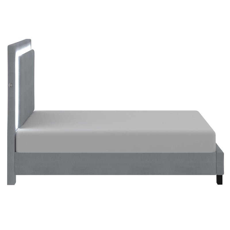 !nspire Lumina Queen Upholstered Platform Bed 101-088Q-GY IMAGE 3