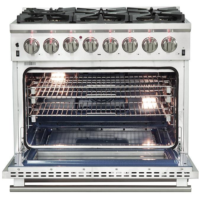 Forno Capriasca Alta Qualita 36-inch Freestanding Dual Fuel Range with Convection Technology FFSGS6187-36 IMAGE 2