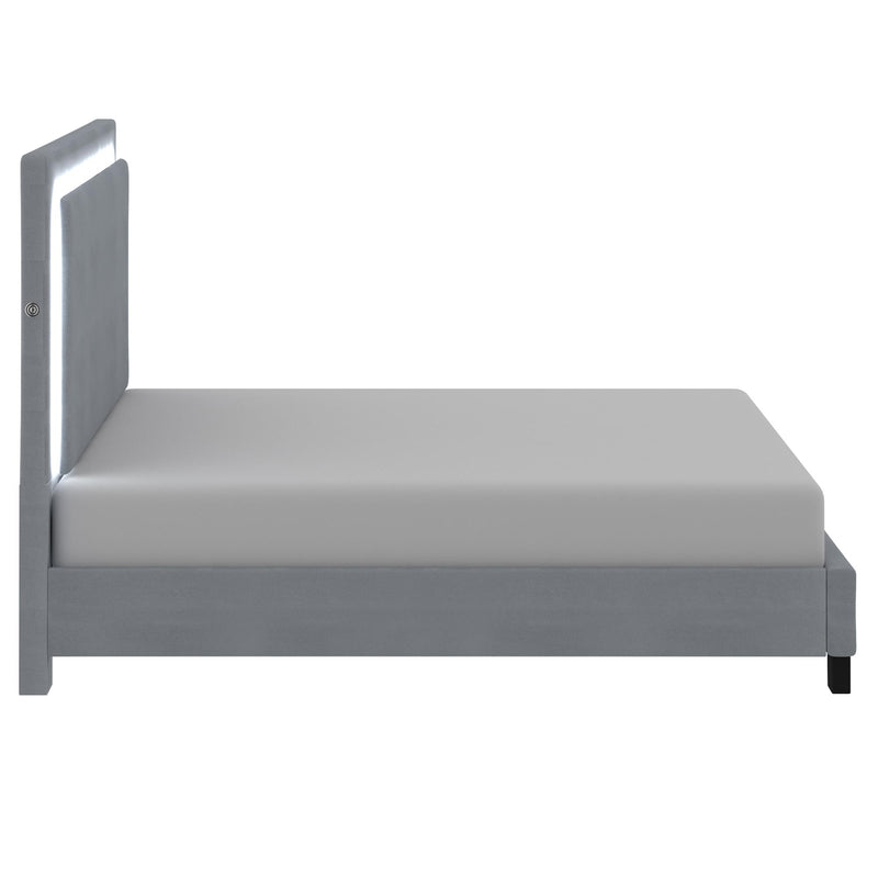 !nspire Lumina King Upholstered Platform Bed 101-088K-GY IMAGE 3