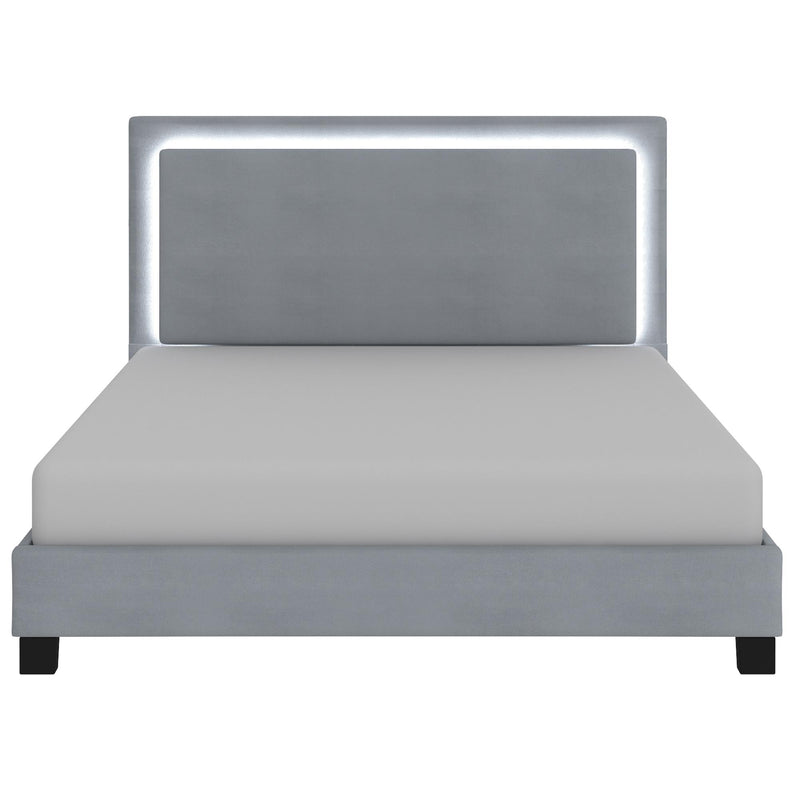 !nspire Lumina King Upholstered Platform Bed 101-088K-GY IMAGE 4