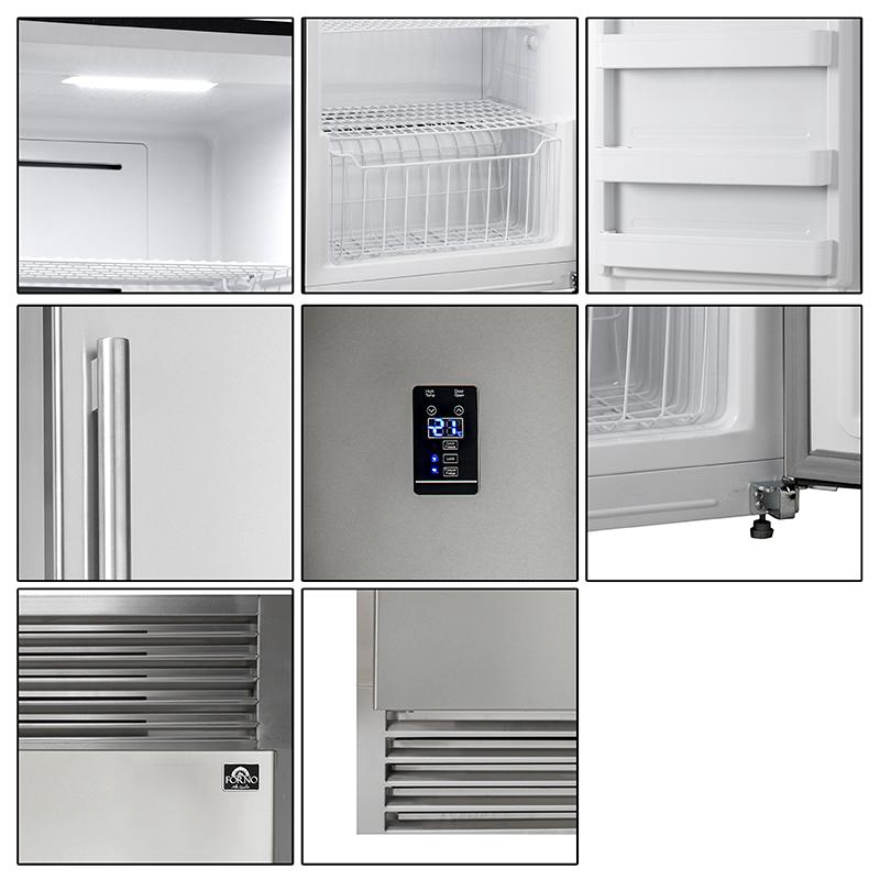  Forno 60-inch, 27.6 cu.ft. Built-in Refrigerator and Freezer Combo with LED Display FFFFD1933-60S IMAGE 10