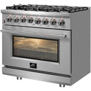  Forno 36-inch Freestanding Dual-Fuel Range with True Convection Technology FFSGS6125-36 IMAGE 2