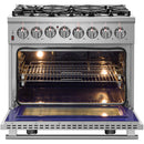  Forno 36-inch Freestanding Dual-Fuel Range with True Convection Technology FFSGS6125-36 IMAGE 3