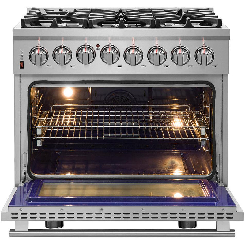  Forno 36-inch Freestanding Dual-Fuel Range with True Convection Technology FFSGS6125-36 IMAGE 3