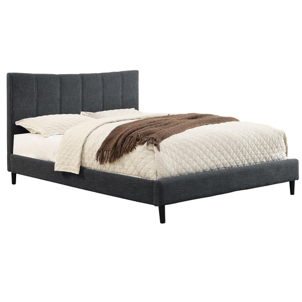 Worldwide Home Furnishings Rimo King Upholstered Platform Bed 101-268K-GY IMAGE 1