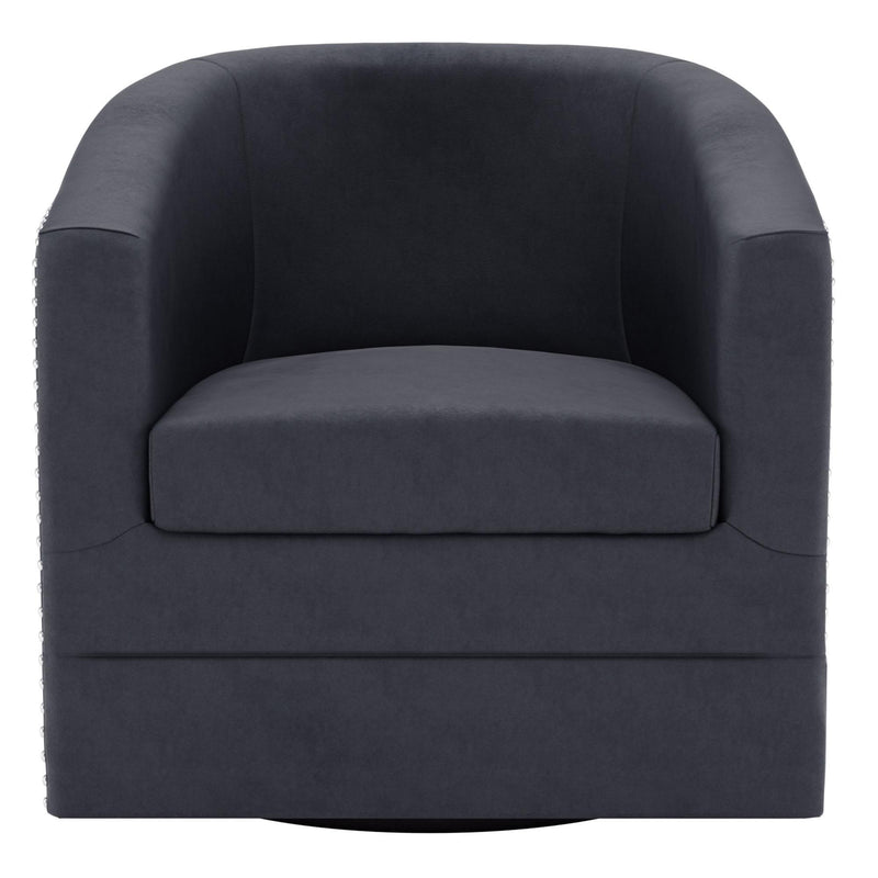 !nspire Velci Swivel Fabric Accent Chair 403-373BK IMAGE 3