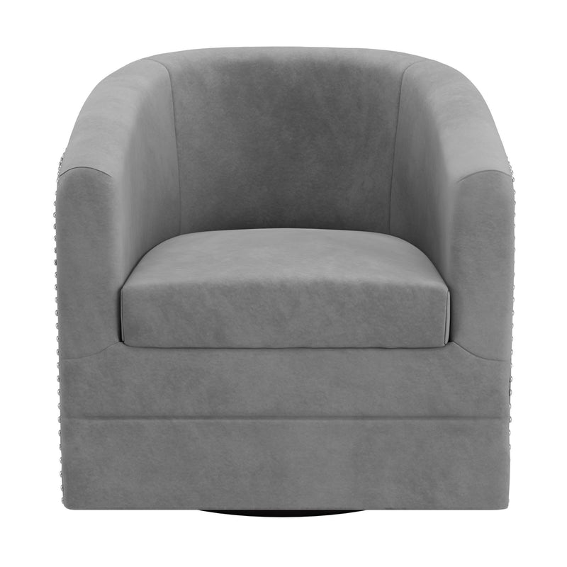 !nspire Velci Swivel Fabric Accent Chair 403-373GY IMAGE 3