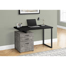 Monarch I 7647 Computer Desk - Black/Concrete/Black IMAGE 2