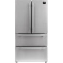  Forno 36-inch, 19.2 cu.ft. Freestanding French 4-Door Refrigerator with Interior Ice Maker FFRBI1820-40SG IMAGE 3