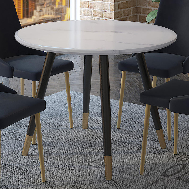 !nspire Round Emery Dining Table 201-294RND-WT IMAGE 4