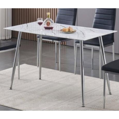 IFDC Dining Table with Glass Top T 5080 IMAGE 1