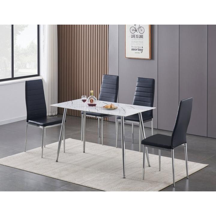 IFDC Dining Table with Glass Top T 5080 IMAGE 2