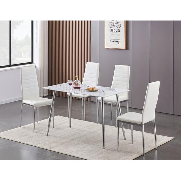 IFDC Dining Table with Glass Top T 5080 IMAGE 3