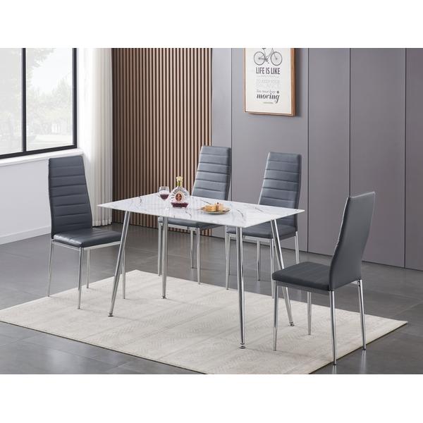 IFDC Dining Table with Glass Top T 5080 IMAGE 4
