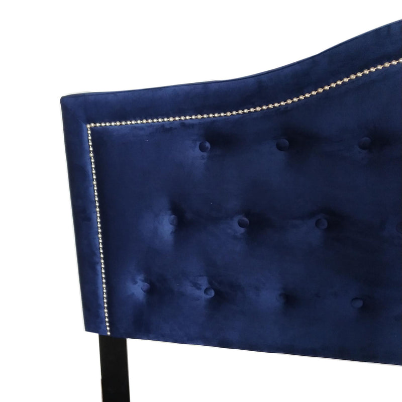 Worldwide Home Furnishings Pixie Full Upholstered Panel Bed 101-296D-NAV IMAGE 7
