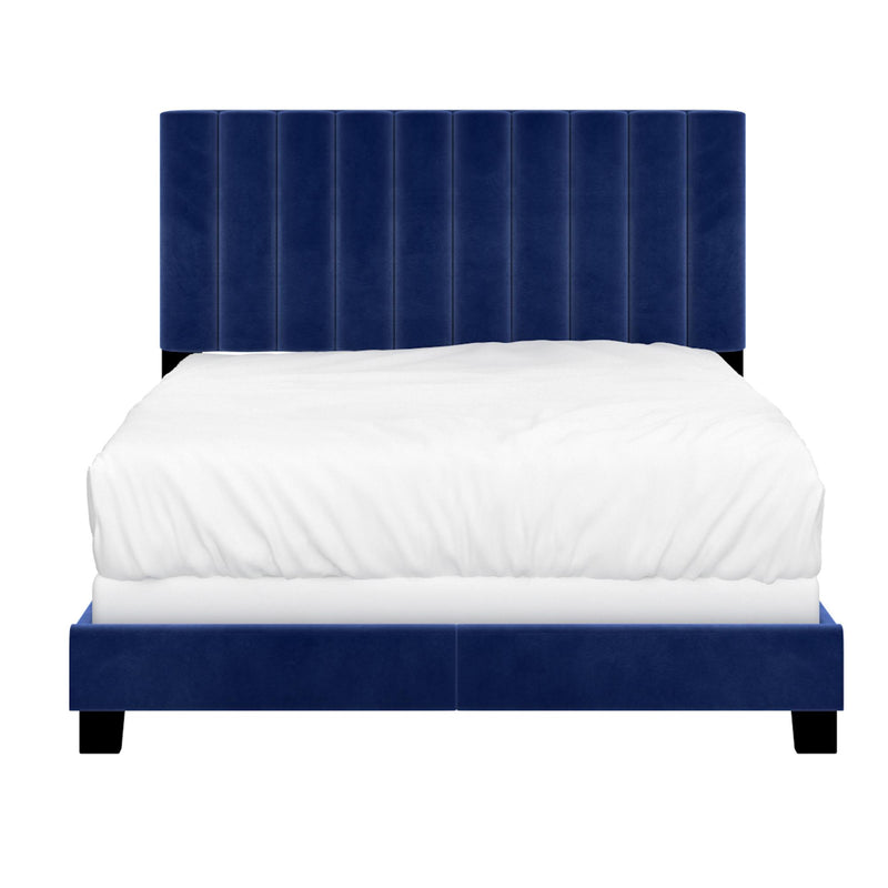 Worldwide Home Furnishings Jedd Full Upholstered Panel Bed 101-297D-NAV IMAGE 3