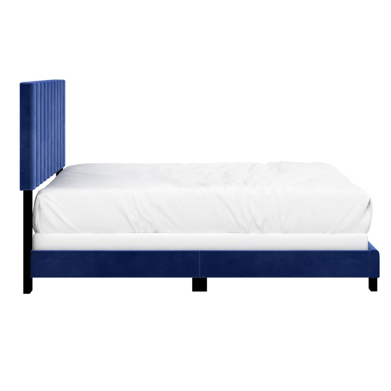 Worldwide Home Furnishings Jedd Full Upholstered Panel Bed 101-297D-NAV IMAGE 4