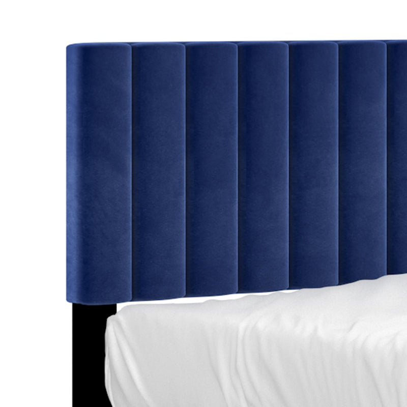 Worldwide Home Furnishings Jedd Full Upholstered Panel Bed 101-297D-NAV IMAGE 5